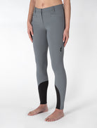 Equiline rijbroek dames knie grip Eqash Strass Stone Grey