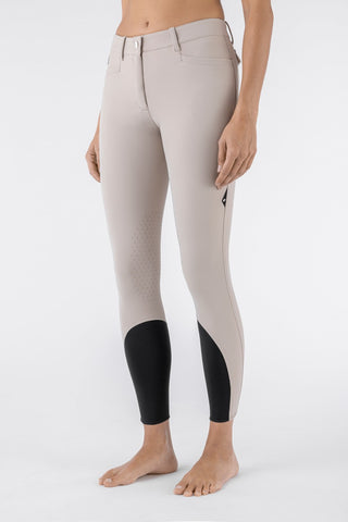 Pantalon d'équitation pour femmes Equiline genoux grip Atirk beige