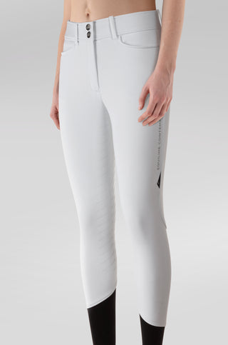 Equiline pantalon d'équitation d'hiver pour femmes taille haute full grip Coriafh Blanc