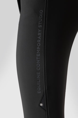 Equiline winter rijbroek dames hoge band full grip Coriafh Zwart