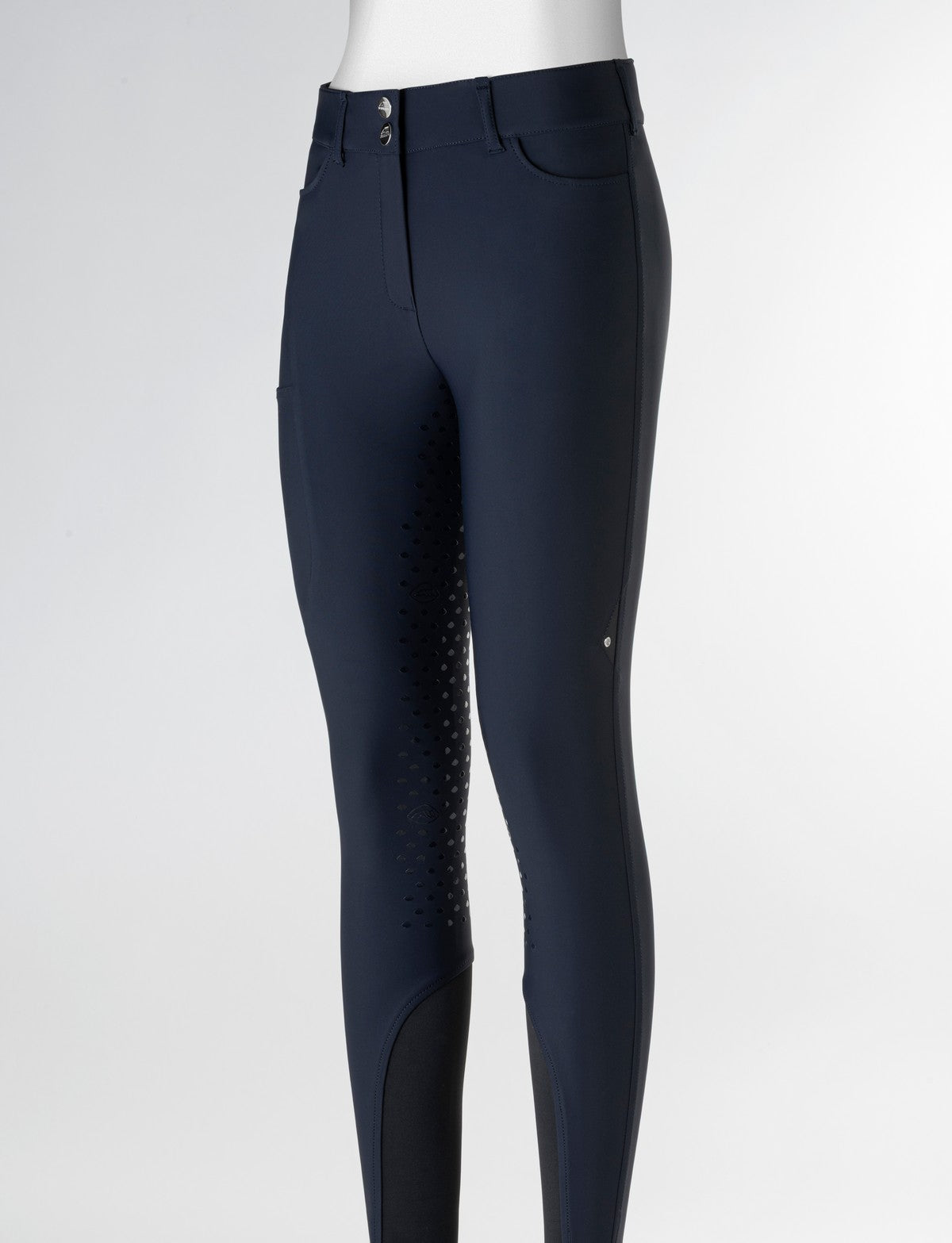 Equiline Rijbroek Dames Hoge Band Full Grip Eqcusmafh Blauw Blauw