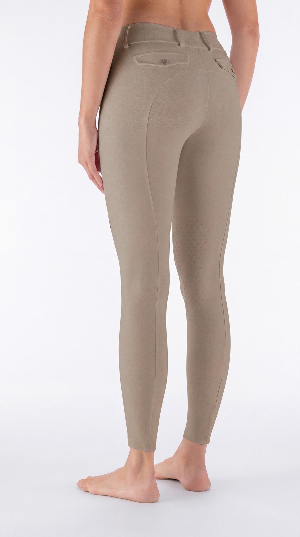 Equiline Rijlegging Knie Grip Dames Eqleggykh Hoge Taille Greige
