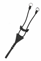 LJ Leathers Pro Selected Elastische Martingaalvork Full zwart-zilver