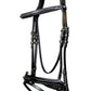 LJ Leathers Pro Selected hoofdstel gecombineerde neusriem Heritage Zwart