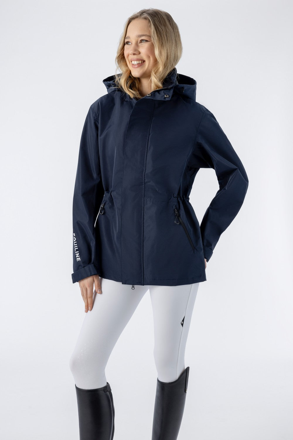 Equiline Eqrevek unisex regenjas Navy Navy