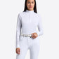 Shirt de compétition RG Jacquard manches longues femme Blanc