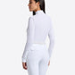 Shirt de compétition RG Jacquard manches longues femme Blanc