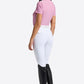 RG wedstrijdshirt Jacquard korte mouw dames Roze