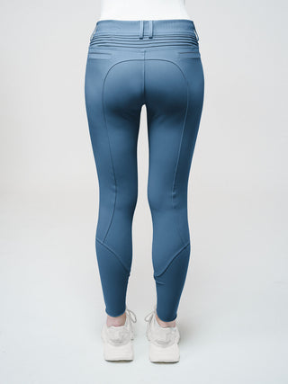 Pantalon d'équitation Samshield à grip genoux pour femmes Chloe Script Stone Blue