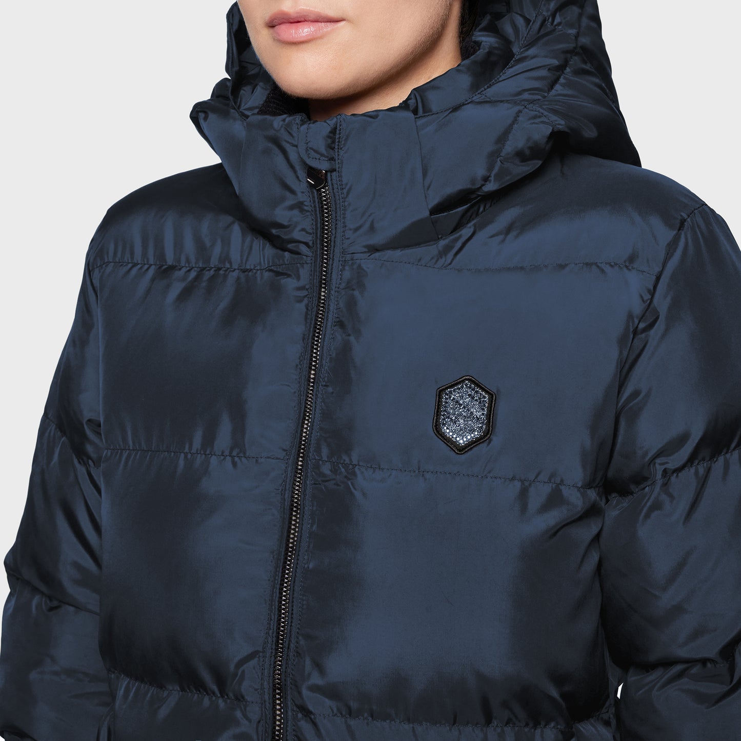 Manteau long matelassé pour femmes Samshield Sierra Navy