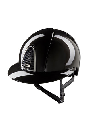 Kep Italia Paardrijhelm Cromo 2.0 Shine Polo Klep Zwart Chrome Frame Zwart
