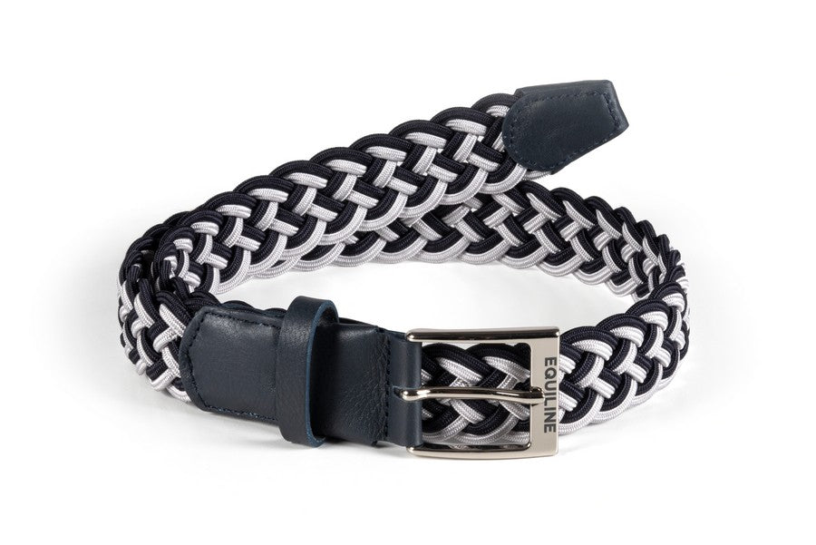 Equiline elastische gevlochten riem Egri Navy