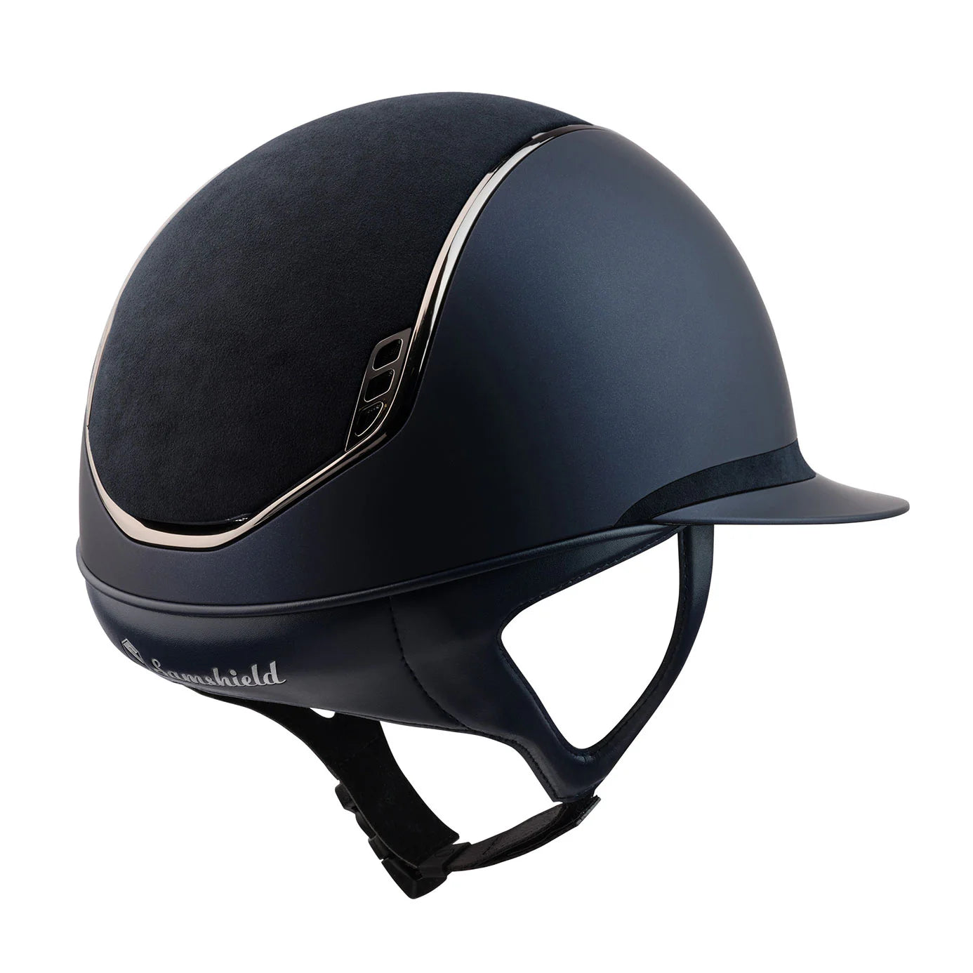 Samshield 2.0 Paardrijhelm Miss Shield Alcantara Black Chrome Navy