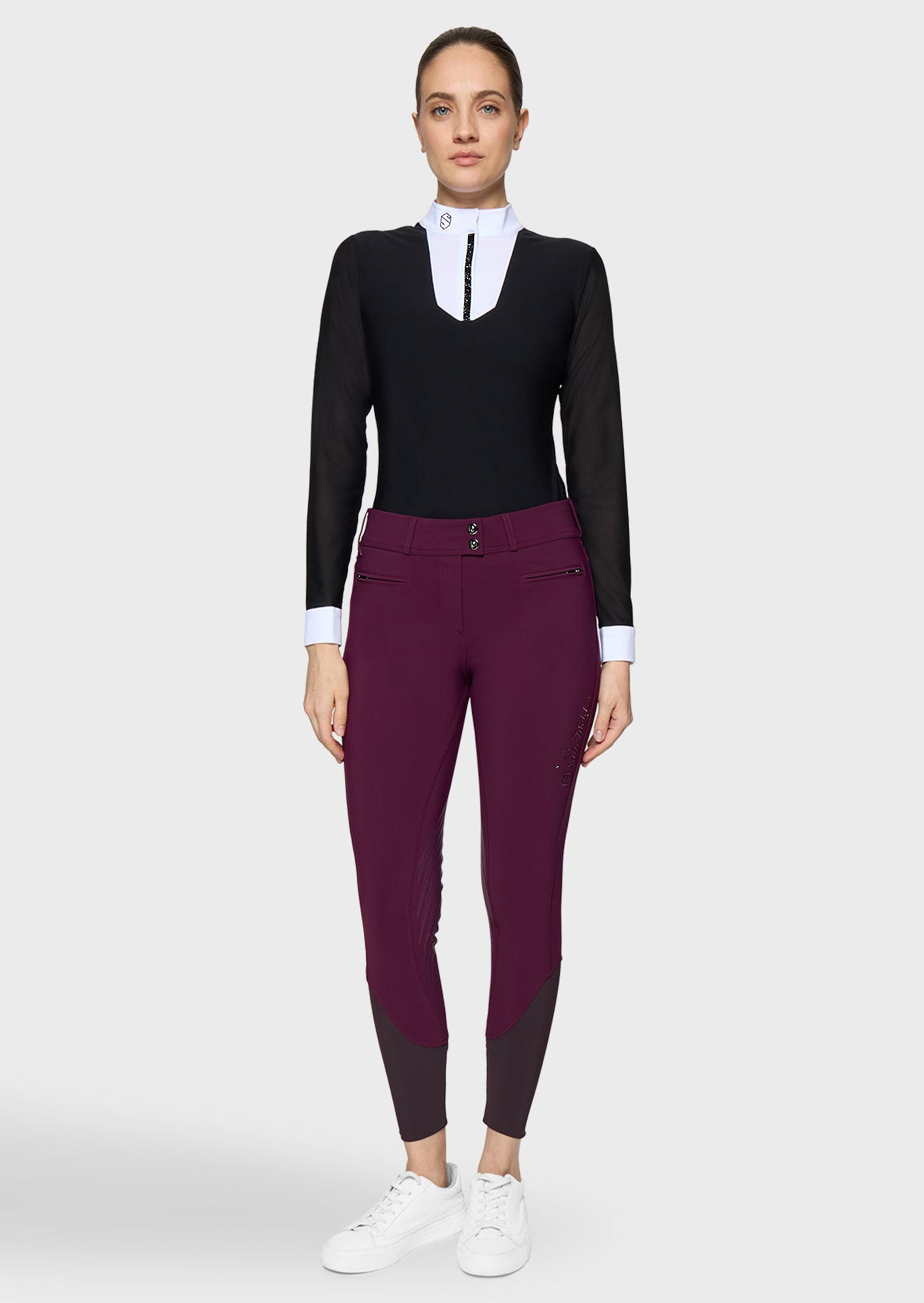 Samshield Pantalon d'Équitation Grip Genoux Femme Clara Floral Plum
