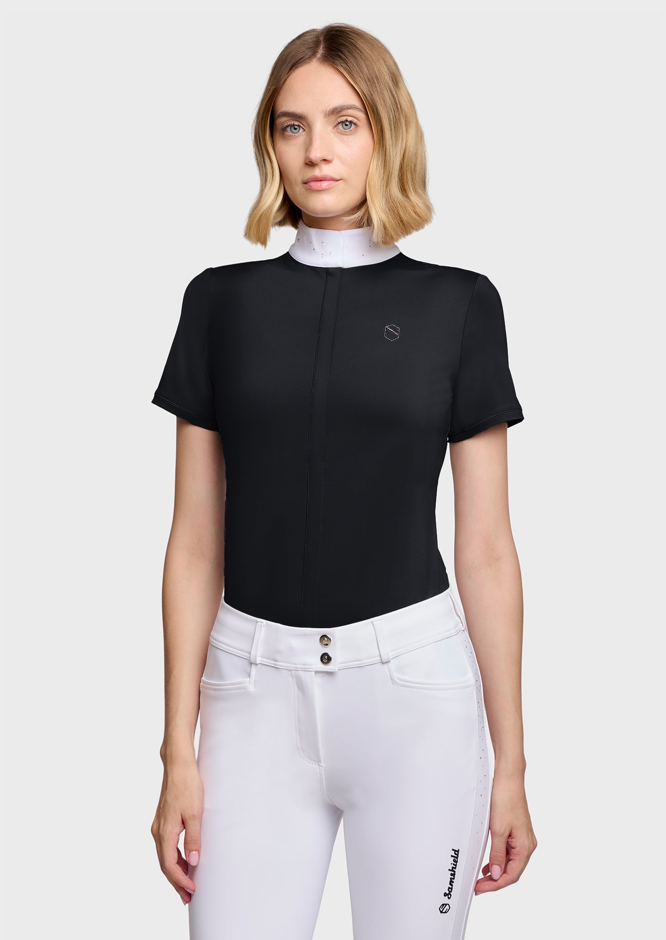 Samshield Wedstrijdshirt Korte Mouwen Dames Rosaline Zwart