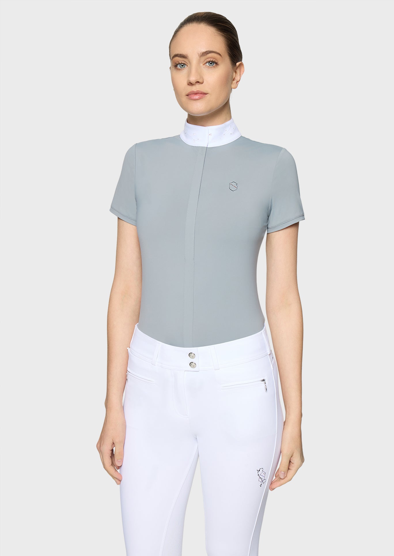 Samshield Wedstrijdshirt Korte Mouwen Dames Rosaline Grijs