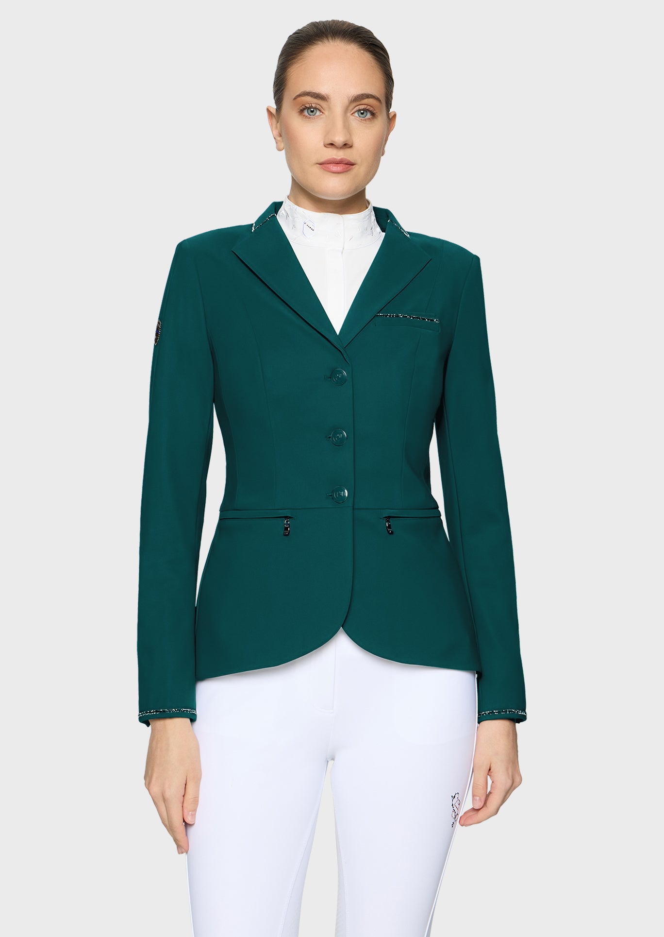 Samshield Paardrijjasje Dames Victorine Crystal Fabric Hunter Green