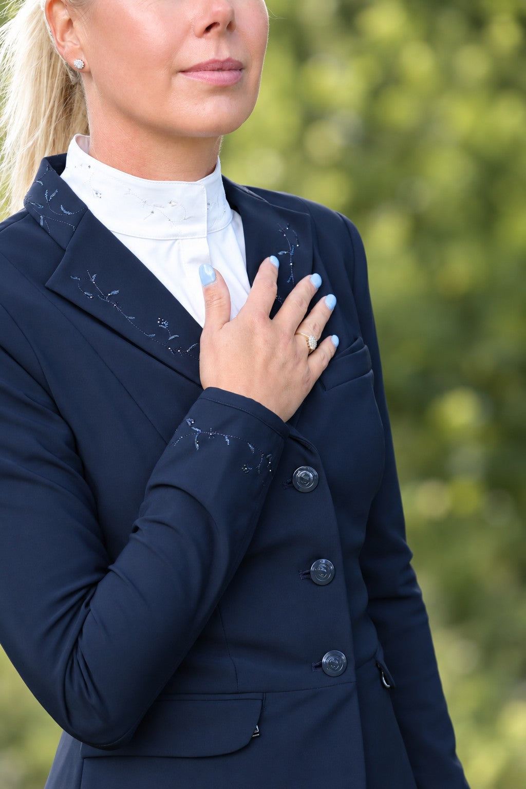 Samshield Paardrijjasje Dames Victory Floral Navy