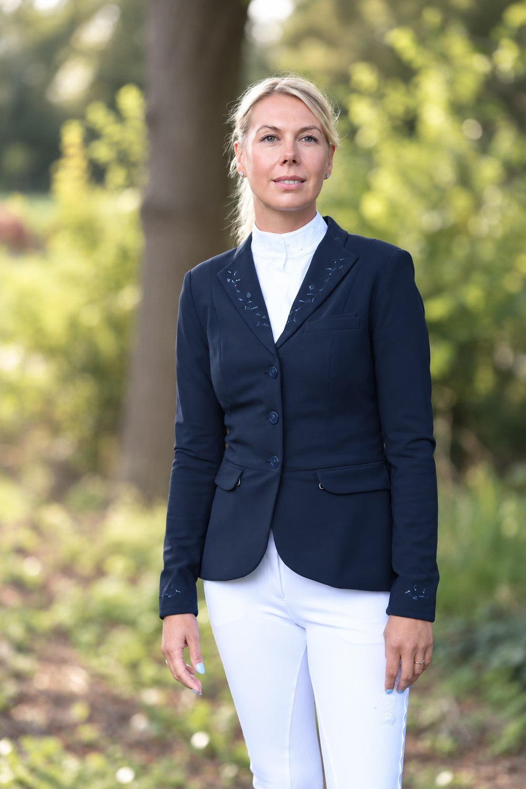 Samshield Paardrijjasje Dames Victory Floral Navy