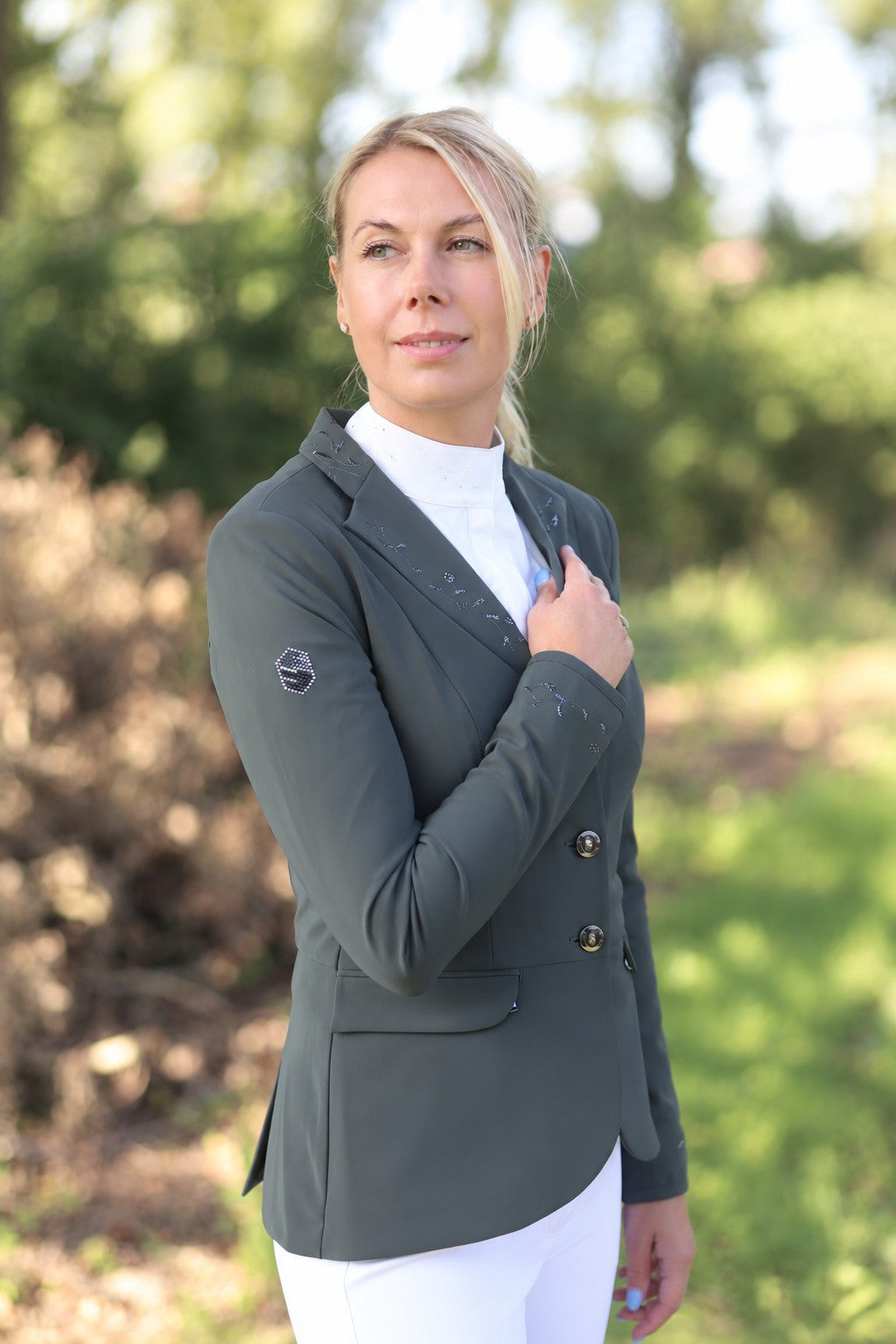 Samshield Paardrijjasje Dames Victory Floral Dark Forest