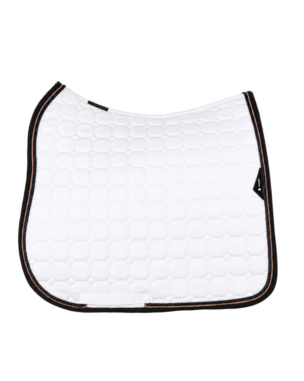 Equiline dressuur zadeldekje Octagon Wit-Navy-Beige DNX Wit Extra Full