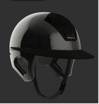 Freejump Helm Voronoï met Temple Protection Carbon Gloss Matt Visor Zwart