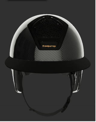 Freejump Helm Voronoï met Temple Protection Carbon Gloss Matt Visor Zwart