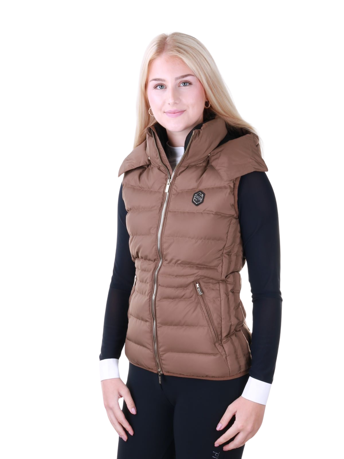 Samshield gewatteerde bodywarmer dames Chamonix Camel Metal Eclipse