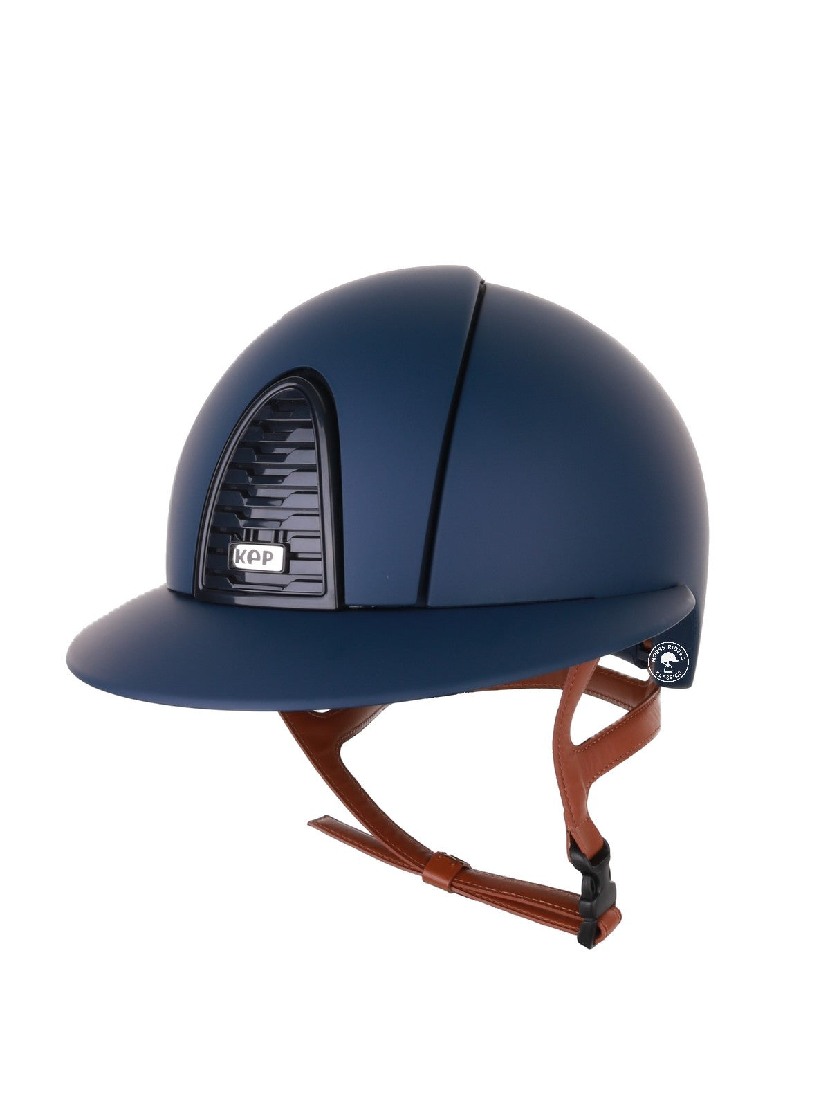 Casque Kep Italia Cromo 2.0  Matt Polo Bleu RAW Frame Beige Jugulaire