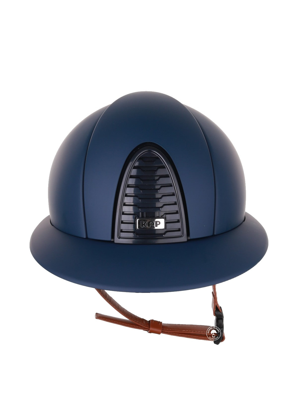 Casque Kep Italia Cromo 2.0  Matt Polo Bleu RAW Frame Beige Jugulaire