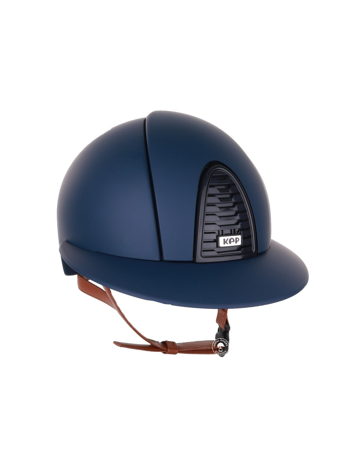 Casque Kep Italia Cromo 2.0  Matt Polo Bleu RAW Frame Beige Jugulaire