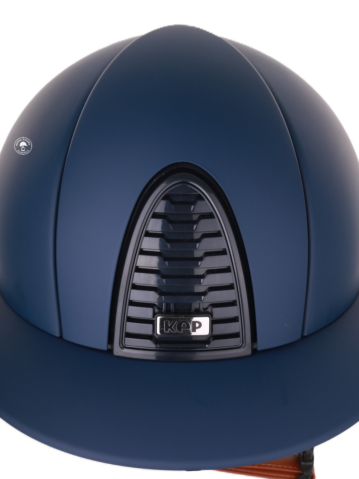 Casque Kep Italia Cromo 2.0  Matt Polo Bleu RAW Frame Beige Jugulaire