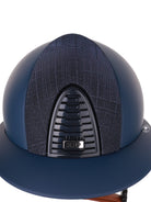 Kep Italia Paardrijhelm Cromo 2.0 Matt Polo Klep Blauw RAW Frame Galassia Dark Blue Insert Beige Kinband