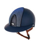 Kep Italia Paardrijhelm Cromo 2.0 Matt Polo Klep Blauw RAW Frame Galassia Light Blue Insert Beige Kinband