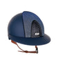 Kep Italia Paardrijhelm Cromo 2.0 Matt Polo Klep Blauw RAW Frame Galassia Light Blue Insert Beige Kinband
