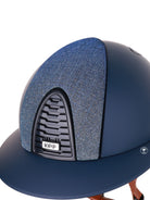 Kep Italia Paardrijhelm Cromo 2.0 Matt Polo Klep Blauw RAW Frame Galassia Light Blue Insert Beige Kinband