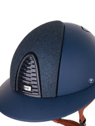 Kep Italia Paardrijhelm Cromo 2.0 Matt Polo Klep Blauw RAW Frame Luminor Blue Insert Beige Kinband
