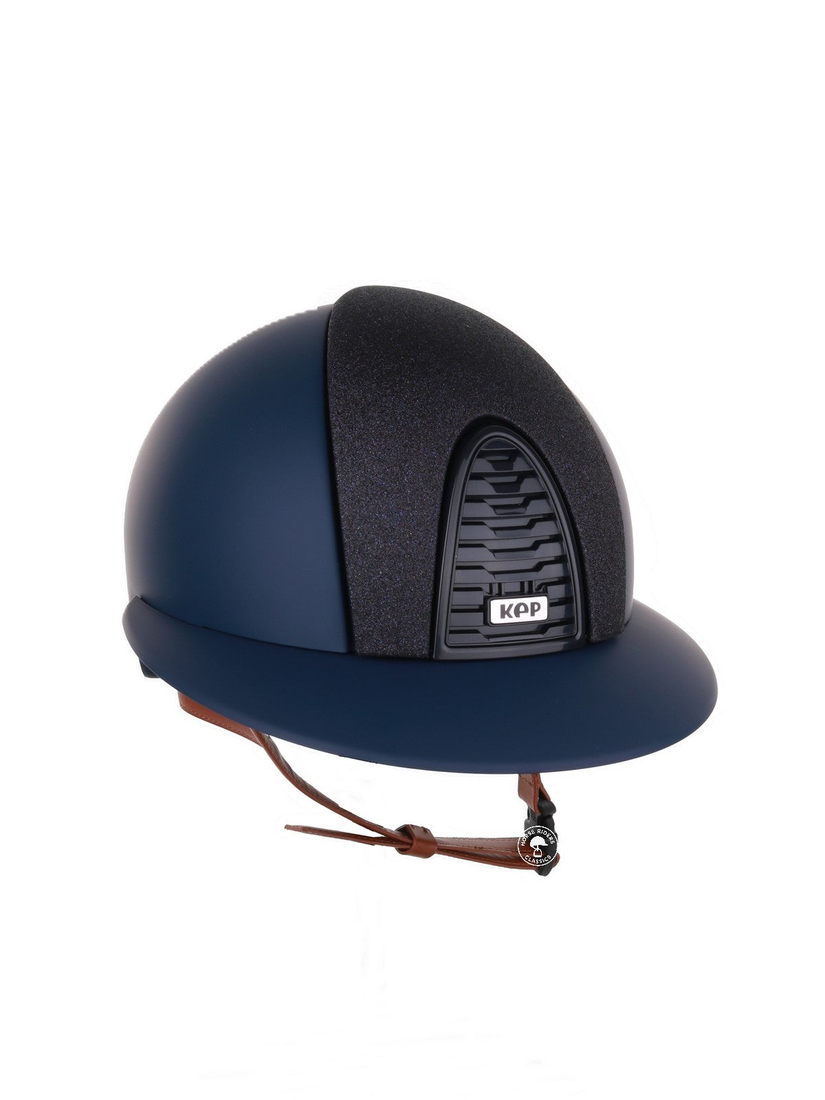 Kep Italia Paardrijhelm Cromo 2.0 Matt Polo Klep Blauw RAW Frame Star Blue Insert Beige Kinband