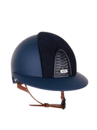 Kep Italia Paardrijhelm Cromo 2.0 Matt Polo Klep Blauw RAW Frame Suede Insert Beige Kinband