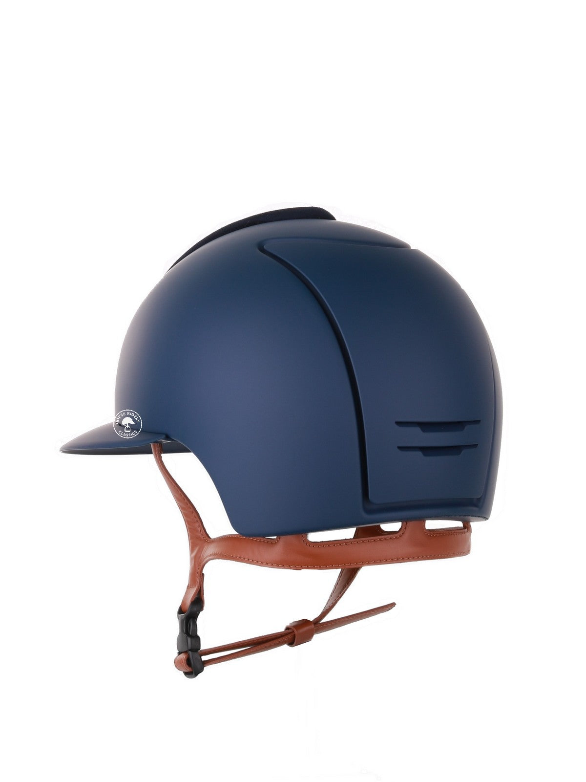 Casque Kep Italia Cromo 2.0  Matt Polo Bleu RAW Frame Suede Insert Beige Jugulaire