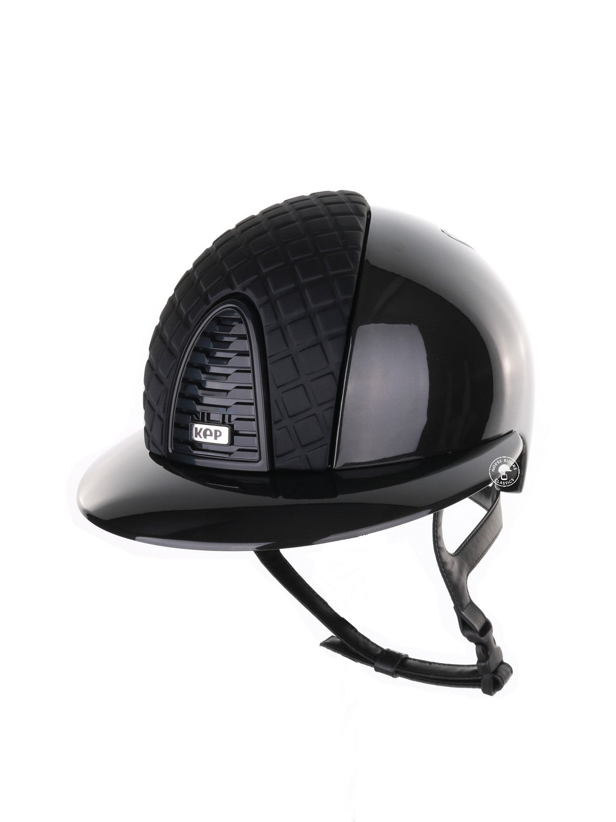 Kep Italia Paardrijhelm Cromo 2.0 Shine Polo Klep Zwart RAW Frame Milano insert