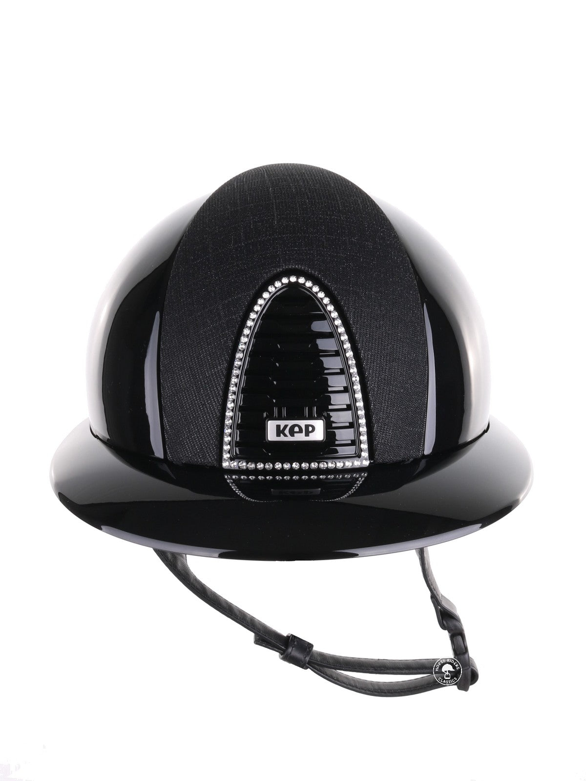 Kep Italia Paardrijhelm Cromo 2.0 Polish Polo Klep Zwart Swarovski Frame Galassia insert