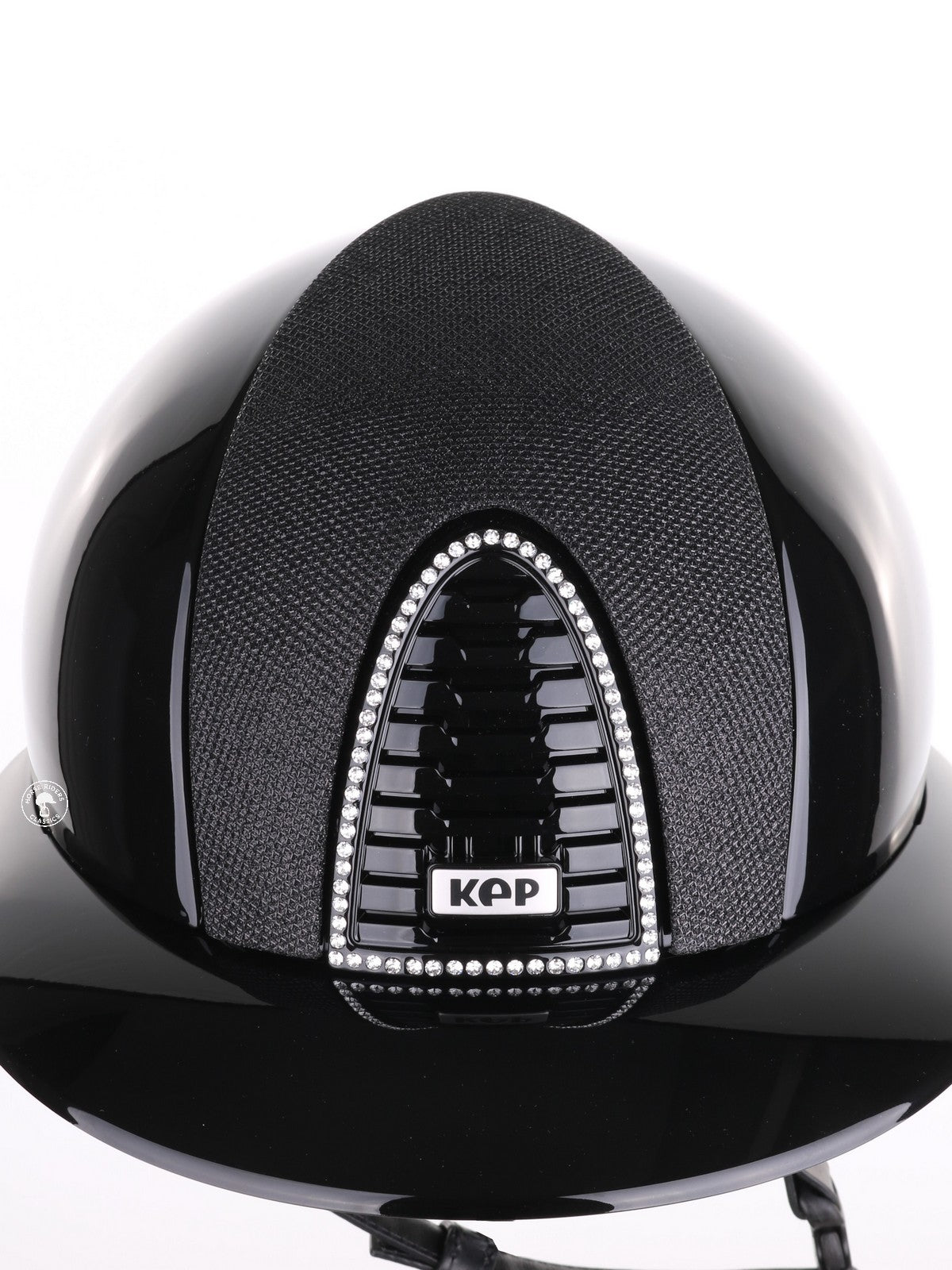 Kep Italia Paardrijhelm Cromo 2.0 Polish Polo Klep Zwart Swarovski Frame Luminor insert