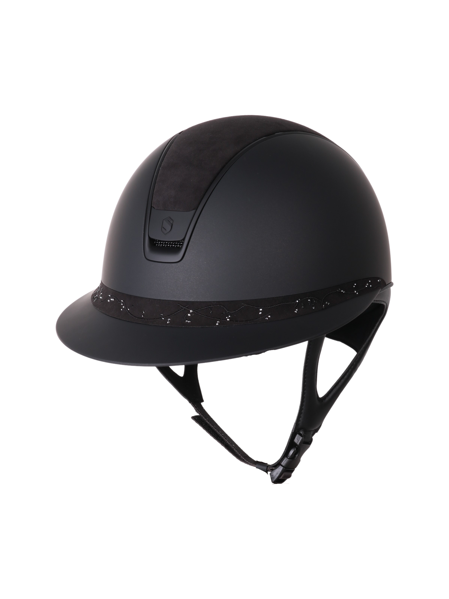 Samshield 2.0 Paardrijhelm Miss Shield Shadowmatt Crystal Leaf FB Zwart