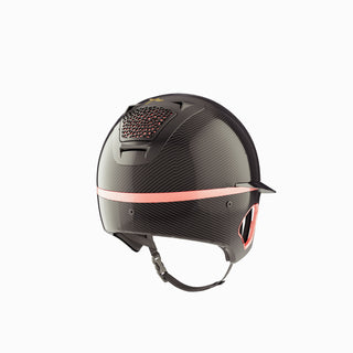 Freejump Helm Voronoï met Temple Protection Carbon Gloss Rosé Gold Zwart