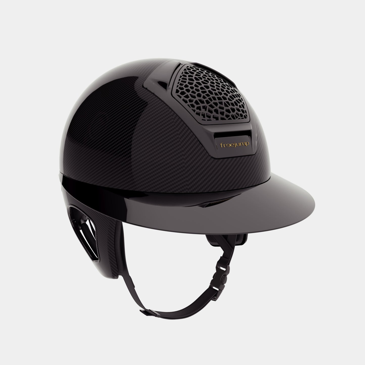 Freejump Helm Voronoï met Temple Protection Carbon Gloss Catechu Black