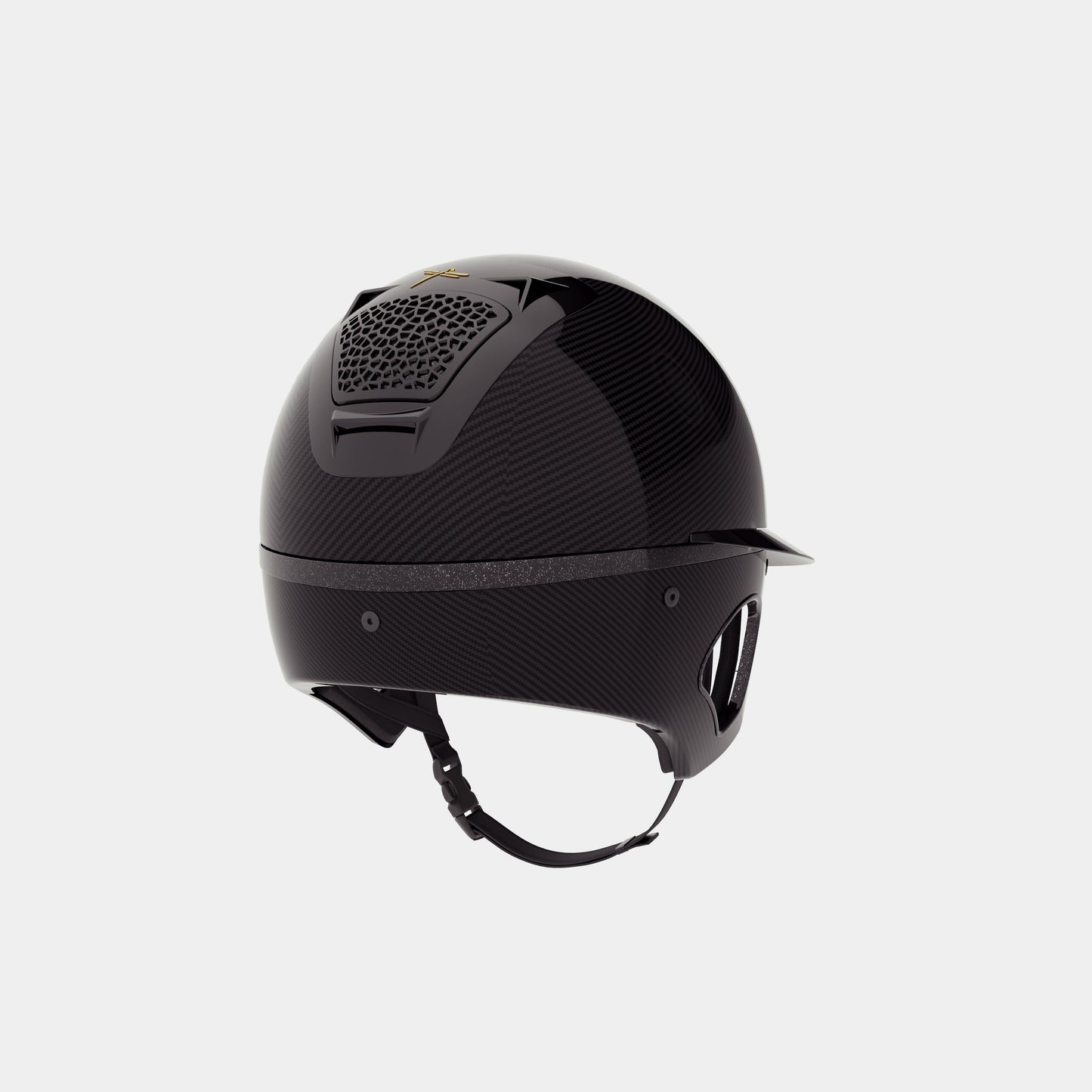 Freejump Helm Voronoï met Temple Protection Carbon Gloss Catechu Black