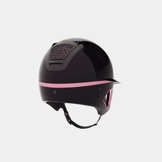 Freejump Helm Voronoï met Temple Protection Carbon Gloss Pink Lady Zwart