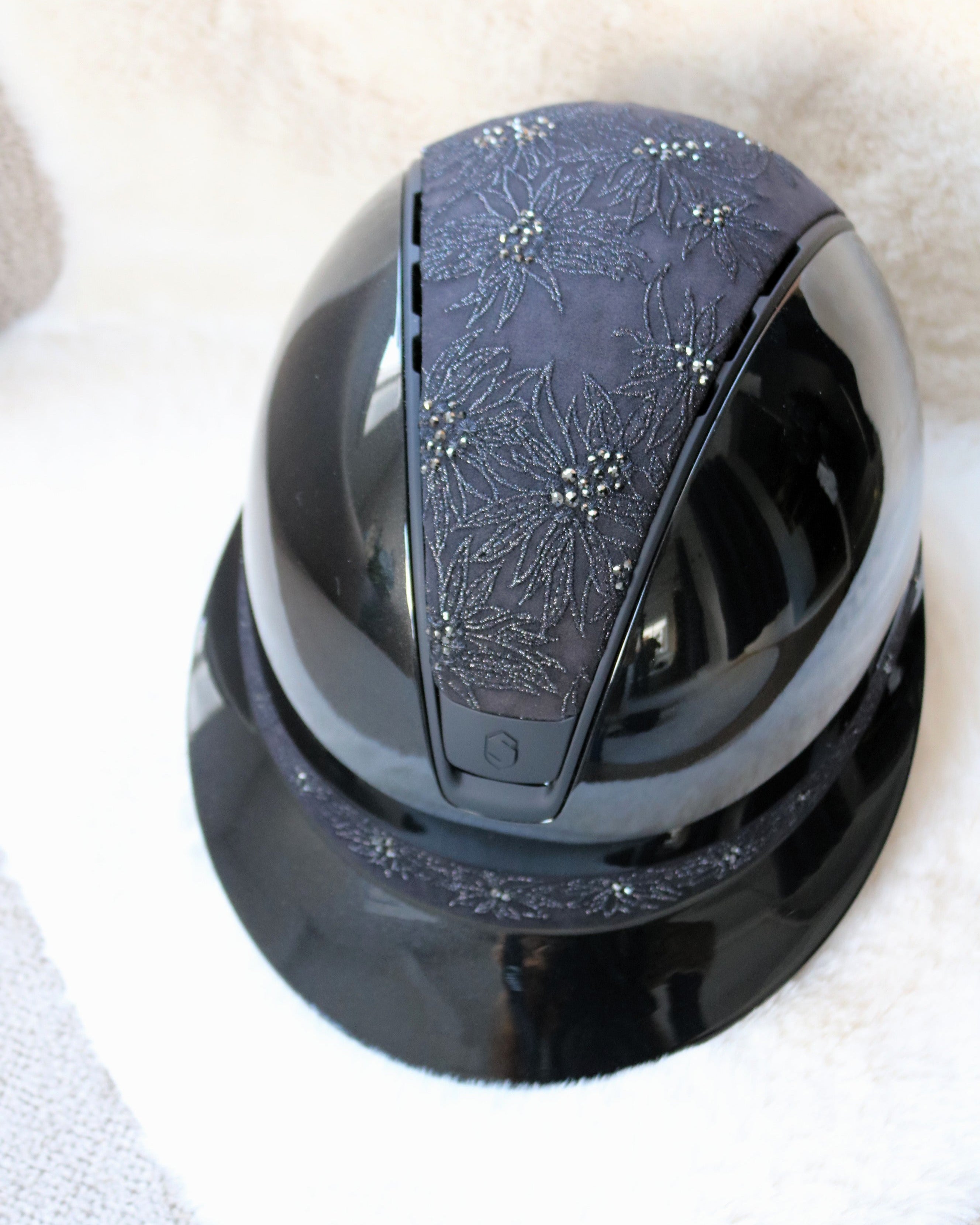 Samshield 2.0 Paardrijhelm Miss Shield Shadowglossy Spring Flower Zwart