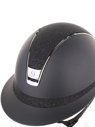 Samshield 2.0 Paardrijhelm Miss Shield Shadowmatt Crystal Fabric Zwart